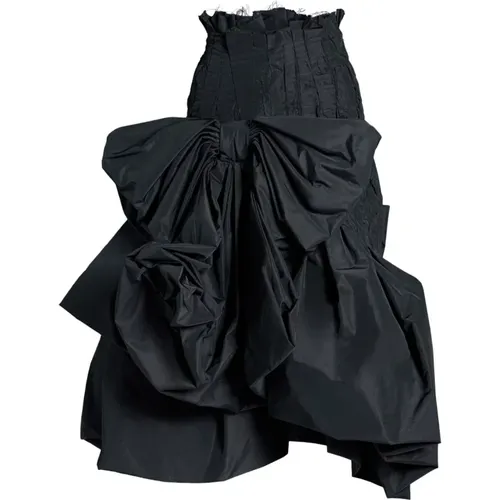 Oversized-Bow Puffball-Hem Skirt , female, Sizes: XS - Maison Margiela - Modalova