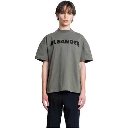 Thyme Green Logo T-Shirt Jil Sander - Jil Sander - Modalova