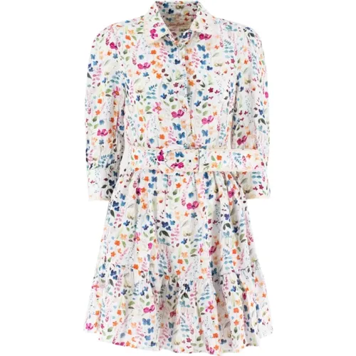 Women's Clothing Dress Linen Campy Flower 01 Ss24 , female, Sizes: M - MC2 Saint Barth - Modalova