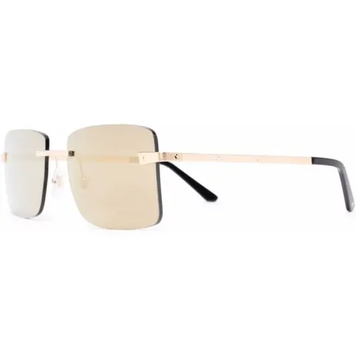 Gold Sunglasses with Original Accessories , female, Sizes: 57 MM - Cartier - Modalova