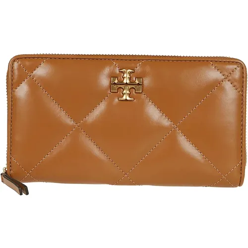 Diamond Quilt Zip Wallet , female, Sizes: ONE SIZE - TORY BURCH - Modalova