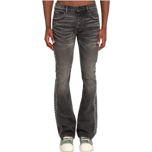 Studded Flare Jeans , Herren, Größe: W34 - Purple Brand - Modalova