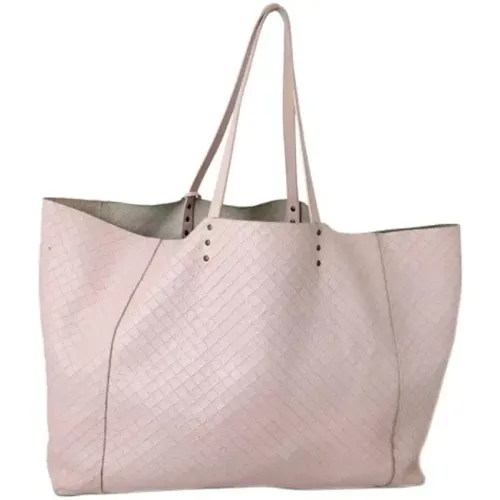 Pre-owned Intrecciato Rose Leather Tote Bag , female, Sizes: ONE SIZE - Bottega Veneta Vintage - Modalova
