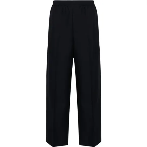 Twill Weave Trousers with Appliqué Logo , male, Sizes: L, M - Gucci - Modalova