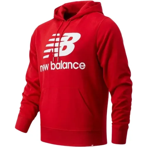 Kapuzenpullover mit Rippdetails , Herren, Größe: M - New Balance - Modalova