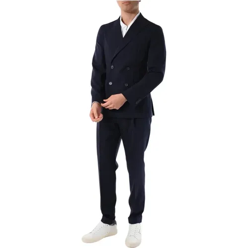 Double-breasted wool suit jacket , male, Sizes: M, XL, L - Hugo Boss - Modalova