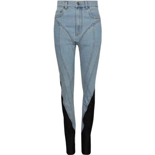 Black Skinny Jeans , female, Sizes: 2XS - Mugler - Modalova