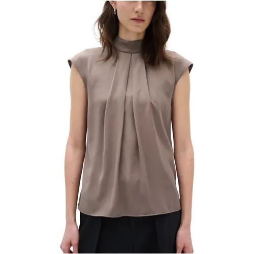 Elegant Draped Top in Sandy Grey , female, Sizes: 2XS - InWear - Modalova