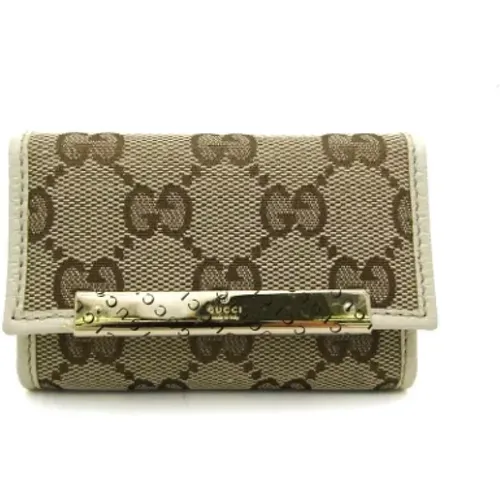 Pre-owned Canvas key-holders , female, Sizes: ONE SIZE - Gucci Vintage - Modalova