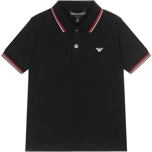 Junior Polo Shirt Schwarz Rot/Weiß - Emporio Armani - Modalova