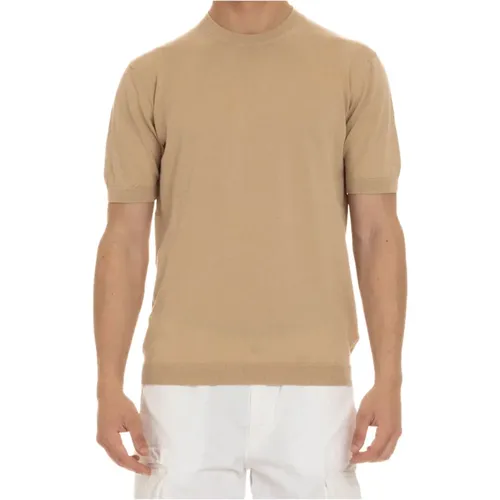 Cotton Knit T-shirt and Polo , male, Sizes: L, S - Tagliatore - Modalova