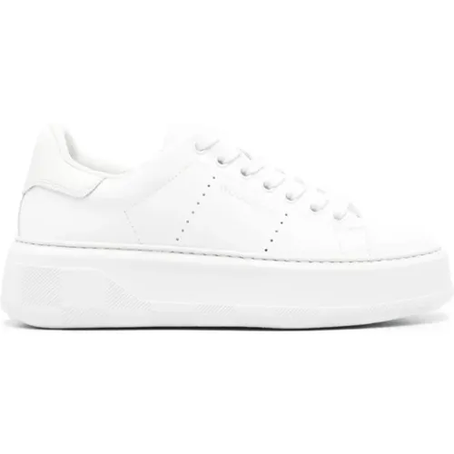 Weiße Sneakers mit Perforiertem Detail , Damen, Größe: 38 EU - Woolrich - Modalova