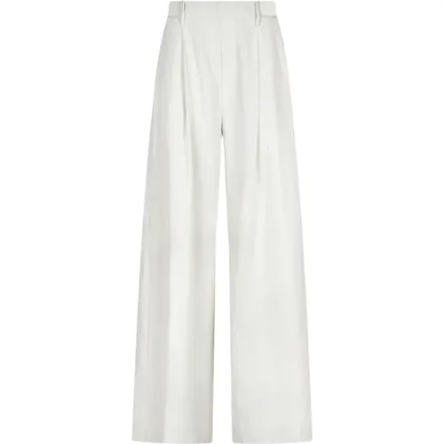 Linen Silk Wide Leg Pants , female, Sizes: S - Ballantyne - Modalova