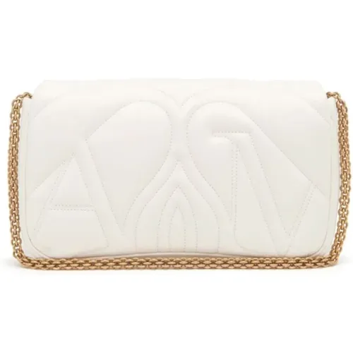 Quilted Ivory Shoulder Bag , female, Sizes: ONE SIZE - alexander mcqueen - Modalova