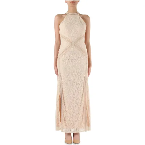 Lace Maxi Dress with Front Slits , female, Sizes: S, L, XS, M - Guess - Modalova