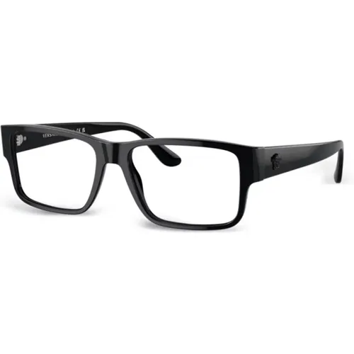 Schwarze Optische Brille für den Alltag , Herren, Größe: 55 MM - Versace - Modalova