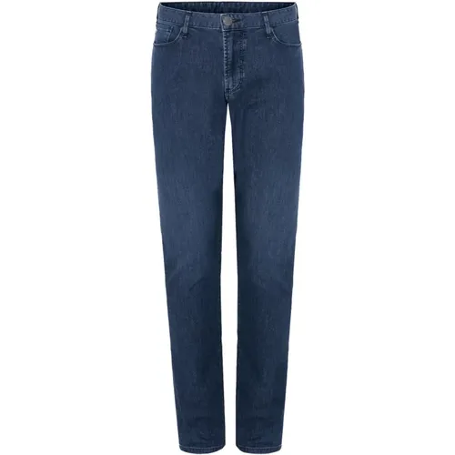 Blaue Gewaschene Denim-Jeans , Herren, Größe: W32 - Emporio Armani - Modalova