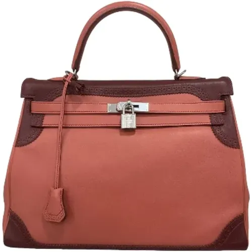 Pre-owned Leather Hermès Kelly , female, Sizes: ONE SIZE - Hermès Vintage - Modalova