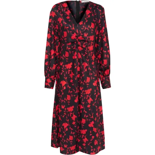 Rotes Schattenblumenkleid , Damen, Größe: 2XS - Gestuz - Modalova