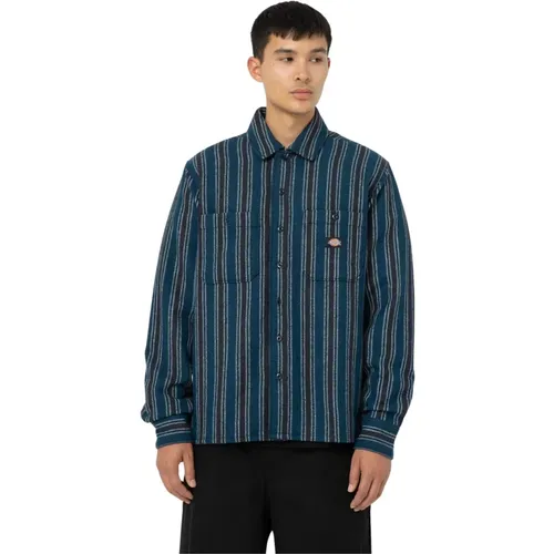 Dark Stripe Western Shirt , male, Sizes: XL, L, M, S - Dickies - Modalova