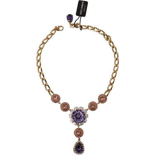 Halskette mit Blumenmotiv - Dolce & Gabbana - Modalova
