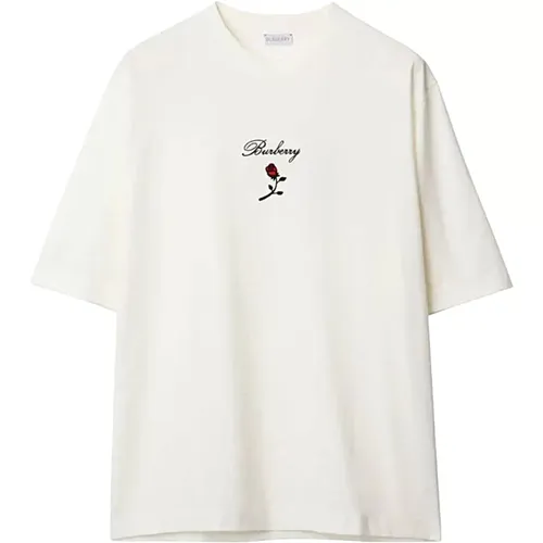 Lässiges Baumwoll T-Shirt , Herren, Größe: S - Burberry - Modalova