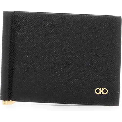 Elegant Leather Wallet with Gancini Detail , male, Sizes: ONE SIZE - Salvatore Ferragamo - Modalova