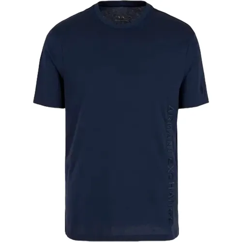 Vertikales Logo T-Shirt , Herren, Größe: L - Armani Exchange - Modalova