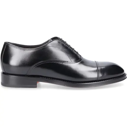 Oxford01 Calf Leather Business Shoes , male, Sizes: 6 1/2 UK, 12 UK - Santoni - Modalova