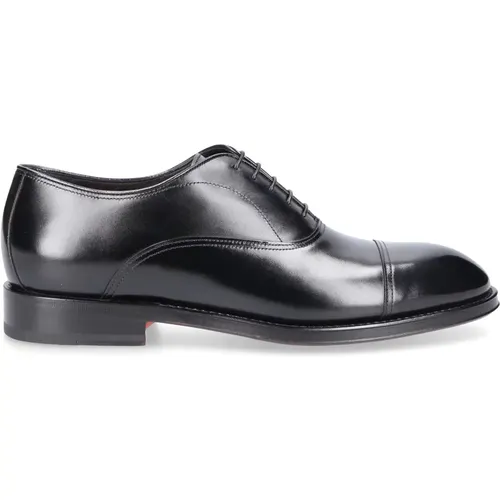 Oxford01 Calf Leather Business Shoes , male, Sizes: 8 UK, 6 UK, 9 1/2 UK, 7 1/2 UK, 7 UK, 8 1/2 UK, 11 UK, 10 UK - Santoni - Modalova