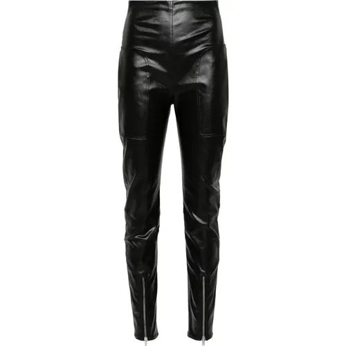 Casual Schwarze Baumwolle Elasthan Leggings - Rick Owens - Modalova