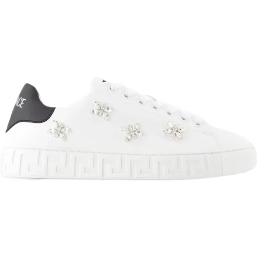 Canvas Sneakers - La Greca , female, Sizes: 7 UK, 4 UK, 5 UK, 3 UK, 6 UK, 8 UK - Versace - Modalova