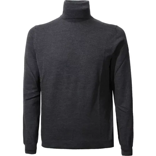 Flexwool Rollkragenpullover Anthrazit Slim Fit , Herren, Größe: 2XL - Zanone - Modalova