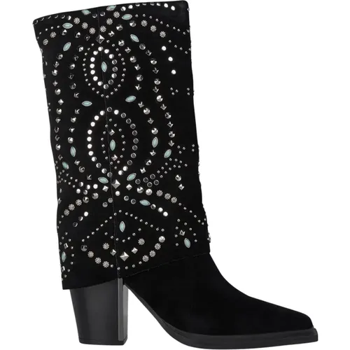 Studded gaiter boots , female, Sizes: 8 UK, 6 UK, 3 UK, 4 UK, 5 UK - Alma en Pena - Modalova