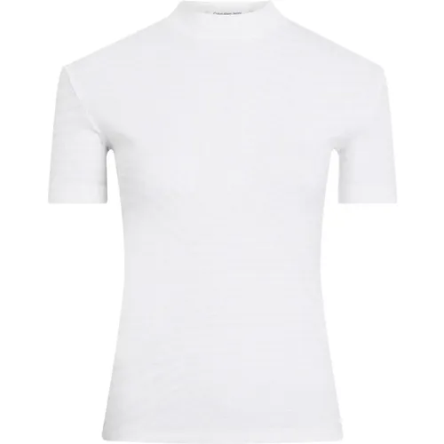Baumwolle Elasthan T-shirt , Damen, Größe: M - Calvin Klein - Modalova