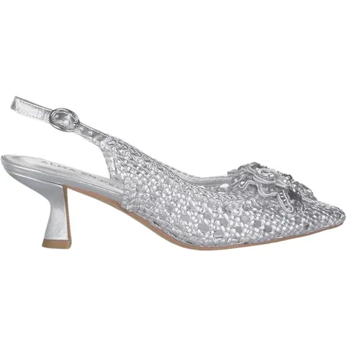 Raffia High Heel Schuh mit Blume - Alma en Pena - Modalova