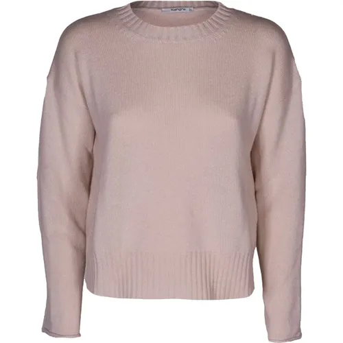 Women's Crew Neck Sweater. Long Sleeve. Wool and Cashmere Blend. , female, Sizes: XS, S - Kangra - Modalova