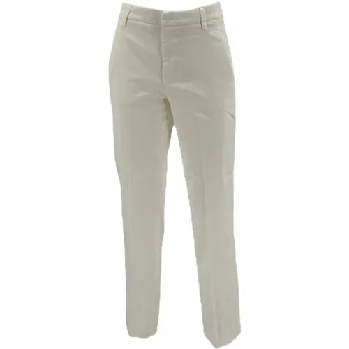High-Waisted Chinos with Classic and Functional Design , female, Sizes: W24 - Dondup - Modalova