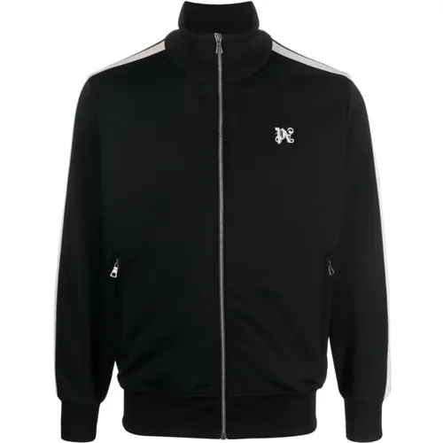 Monogram Sports Jacket Zip Closure , male, Sizes: XL, S, L - Palm Angels - Modalova