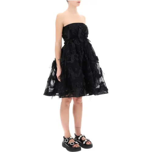 Tulle dress with bows and embroidery , female, Sizes: 2XS - Simone Rocha - Modalova