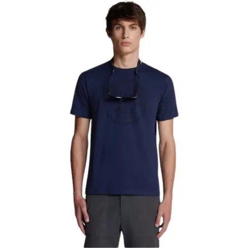 Organisches T-Shirt mit Rundhalsausschnitt und kurzen Ärmeln , Herren, Größe: 3XL - North Sails - Modalova