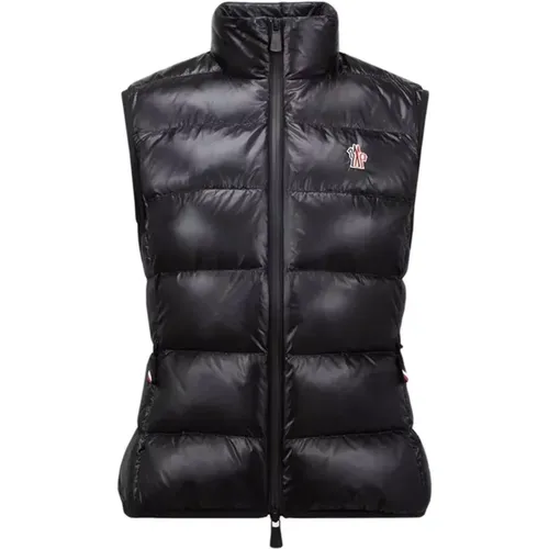 Schwarze Gepolsterte Nylonjacke Reißverschluss , Damen, Größe: XS - Moncler - Modalova