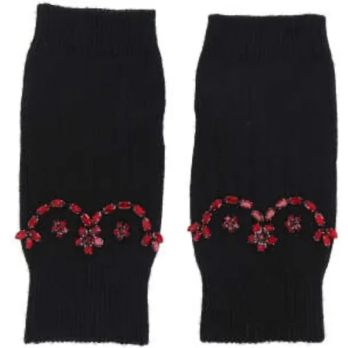 Scallop Embellished Cotton Gloves , female, Sizes: ONE SIZE - Simone Rocha - Modalova