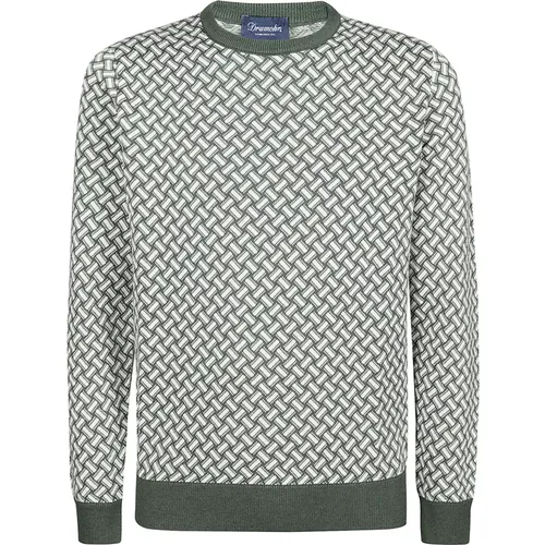 Razor Blade Long Sleeve Sweater , male, Sizes: 2XL, L - Drumohr - Modalova