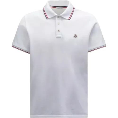 Tricolour Trim Polo Shirt , Herren, Größe: 3XL - Moncler - Modalova
