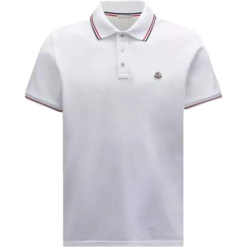 Tricolour Trim Polo Shirt , Herren, Größe: XL - Moncler - Modalova