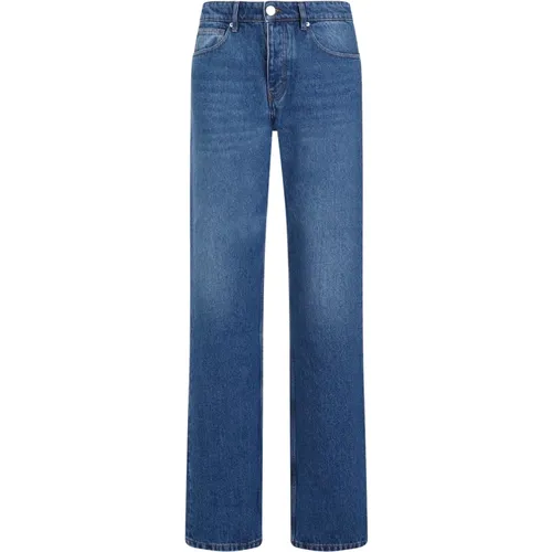 Klassische Passform Blaue Baumwolljeans , Herren, Größe: W32 - Ami Paris - Modalova