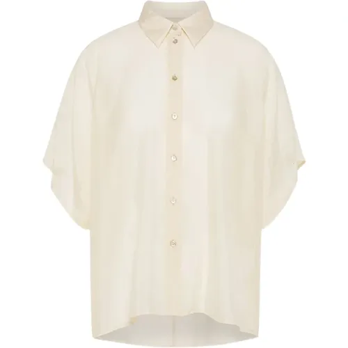 Silk Shirt Brooklyn Style , female, Sizes: L - Momoni - Modalova