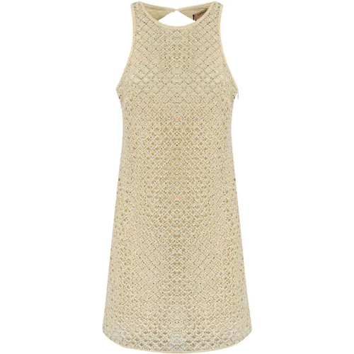 Embroidered Net Sleeveless Dress , female, Sizes: XS, S - Twinset - Modalova