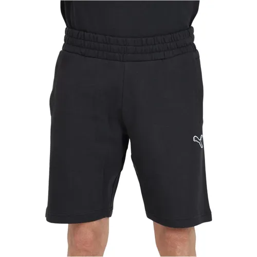 Schwarze Essentials Elastische Taille Shorts , Herren, Größe: S - Puma - Modalova